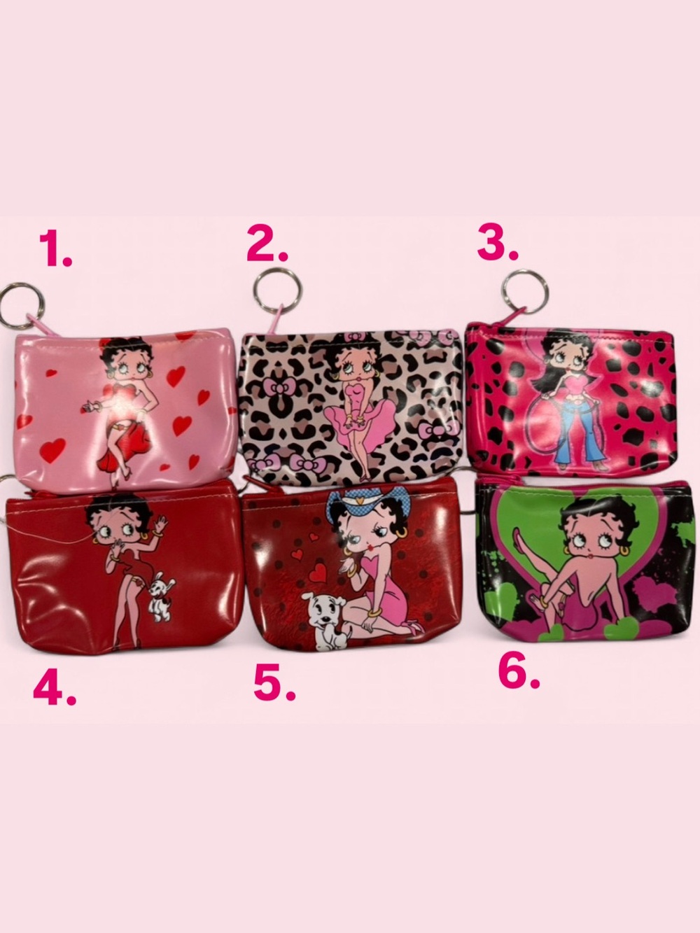 Betty Boop Kids Coin Pouch Keychain - winners choice